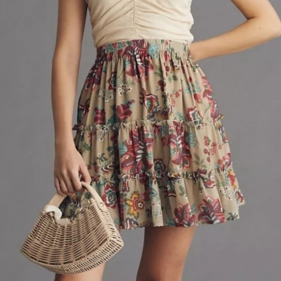 Anthropologie Let Me Be Chiffon Mini Skirt - Picture 3 of 5